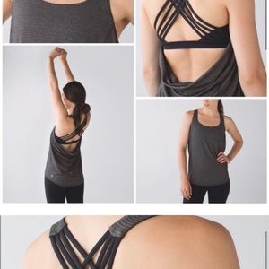 LULULEMON open back tank with sports bra